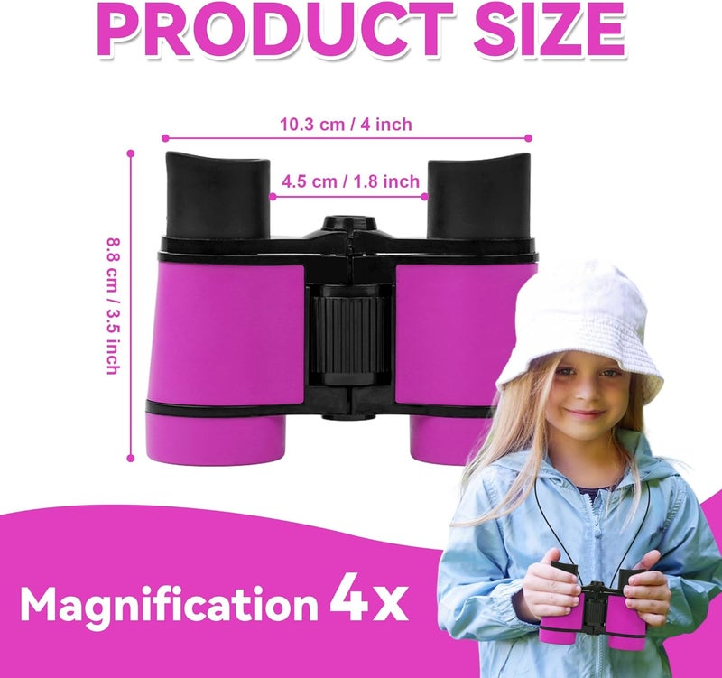 DR ANISON Binoculars for Kids Toy Binoculars Set for Age 3-12 Years Old Boys Girls Outside Play, Bird Watching, Camping, Educational Learning, Birthday Presents - Image 5